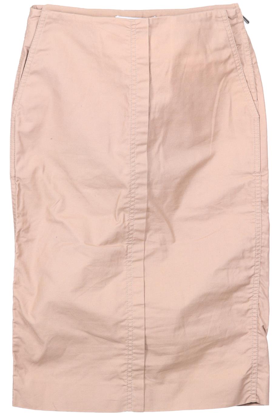YVES SAINT LAURENT VINTAGE COTTON MIDI SKIRT FR 34 UK 6