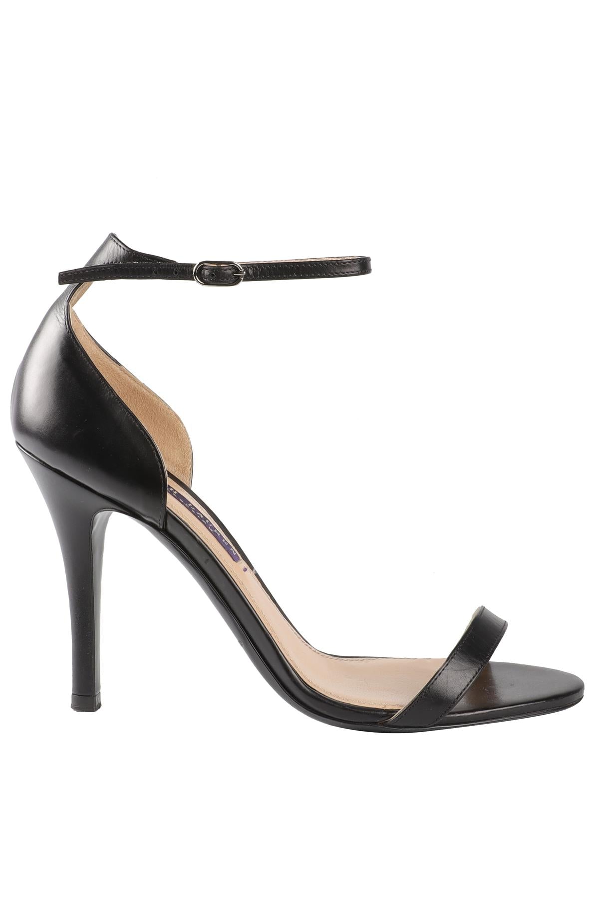 RALPH LAUREN COLLECTION BLACK LEATHER SANDALS EU 36 UK 3 US 6