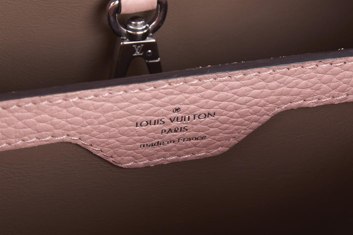 LOUIS VUITTON PINK CAPUCINES BB TAURILLON LEATHER TOTE BAG
