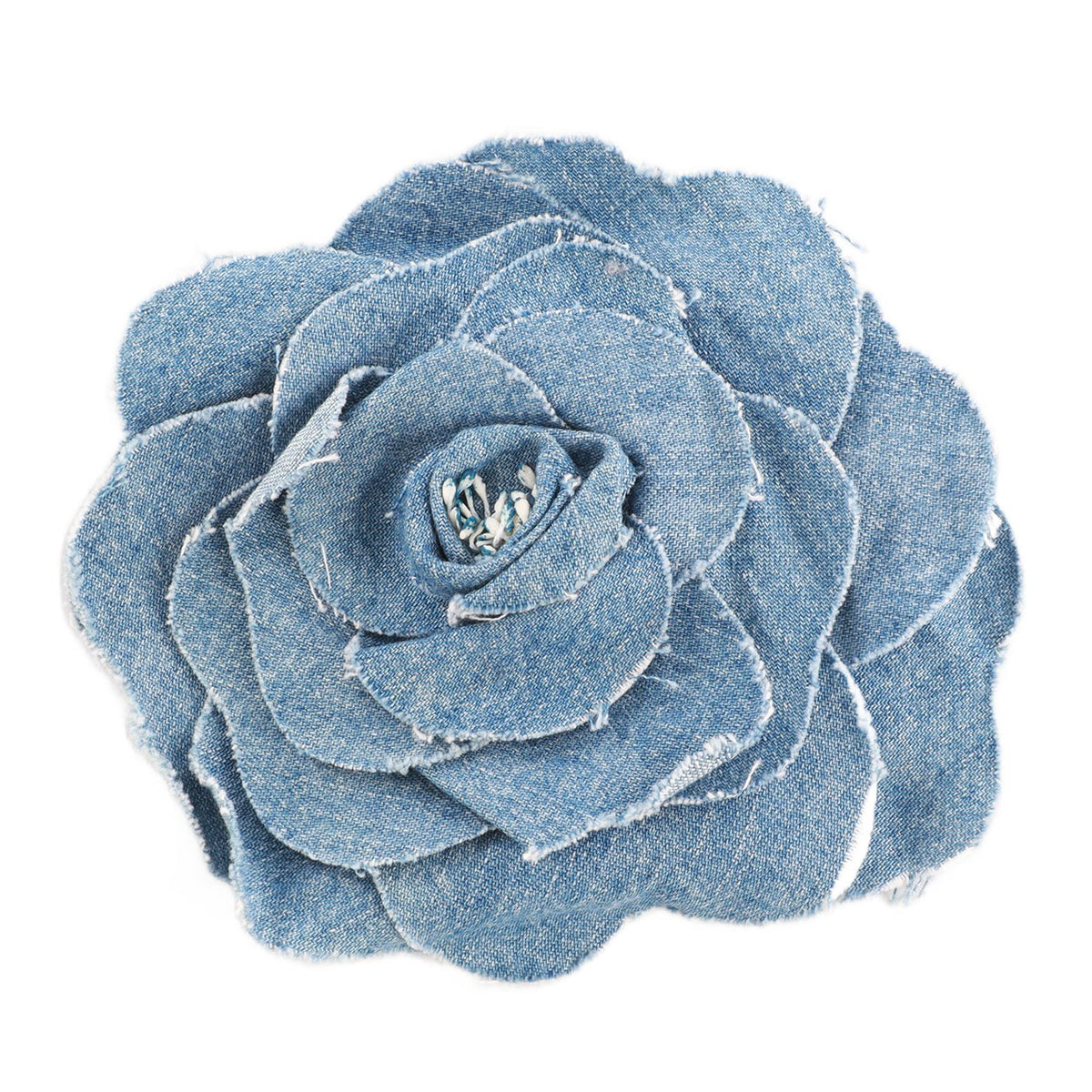 ALBERTA FERRETTI BLUE DENIM BROOCH