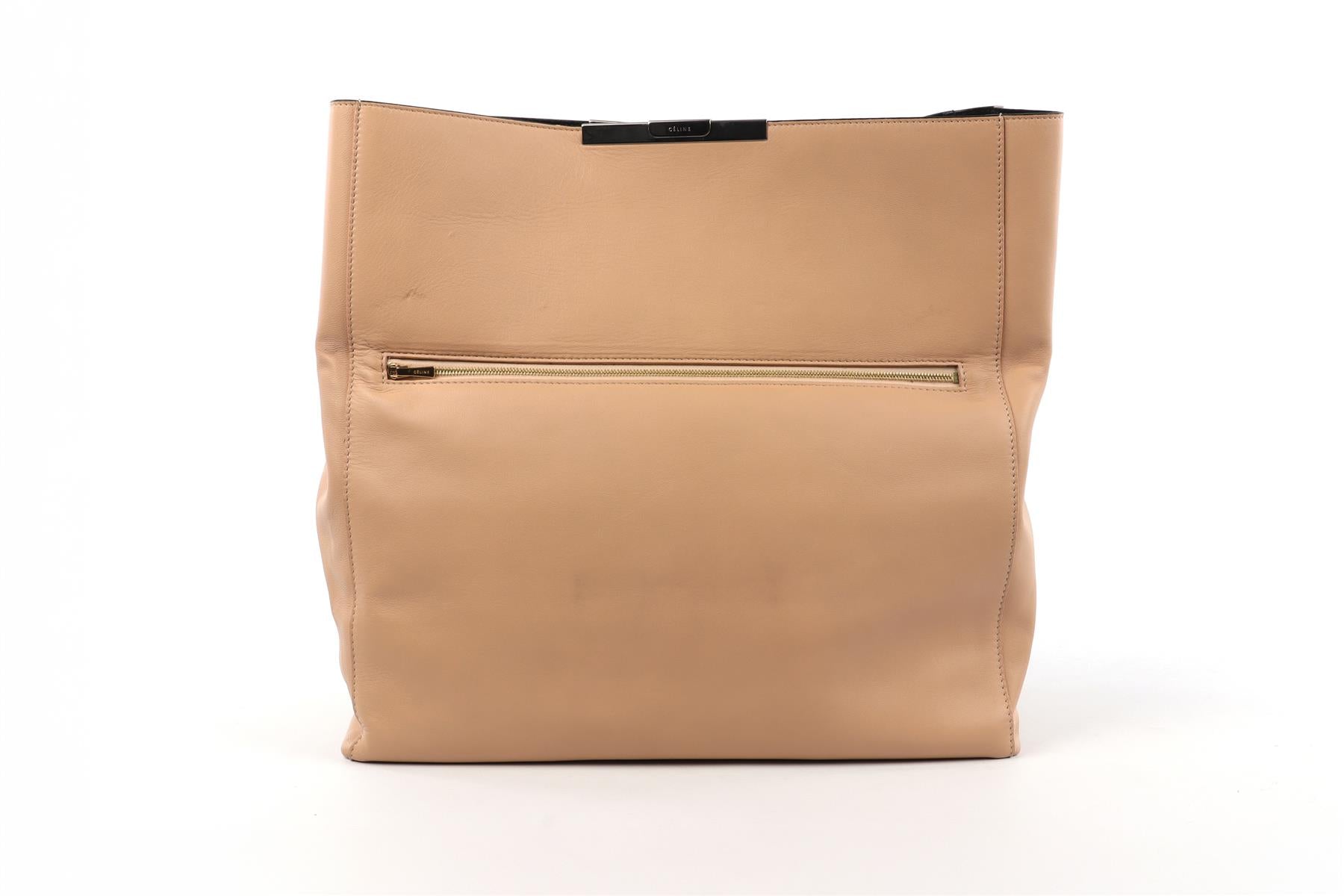 CELINE BEIGE BLADE LEATHER CLUTCH