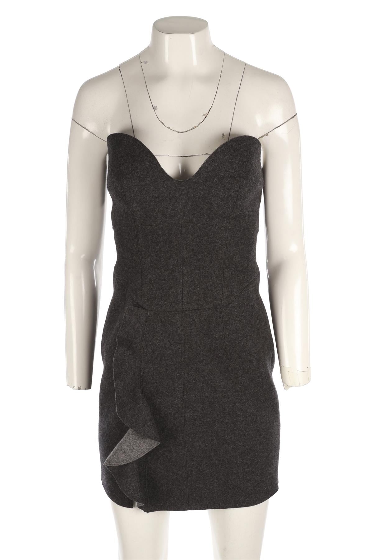 ISABEL MARANT GREY WOOL MINI DRESS FR 40 UK 12