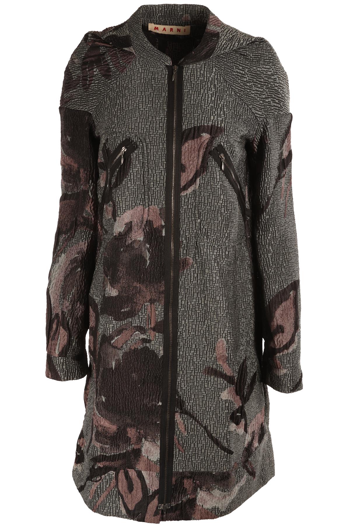MARNI GREY WOVEN COAT IT 38 UK 6