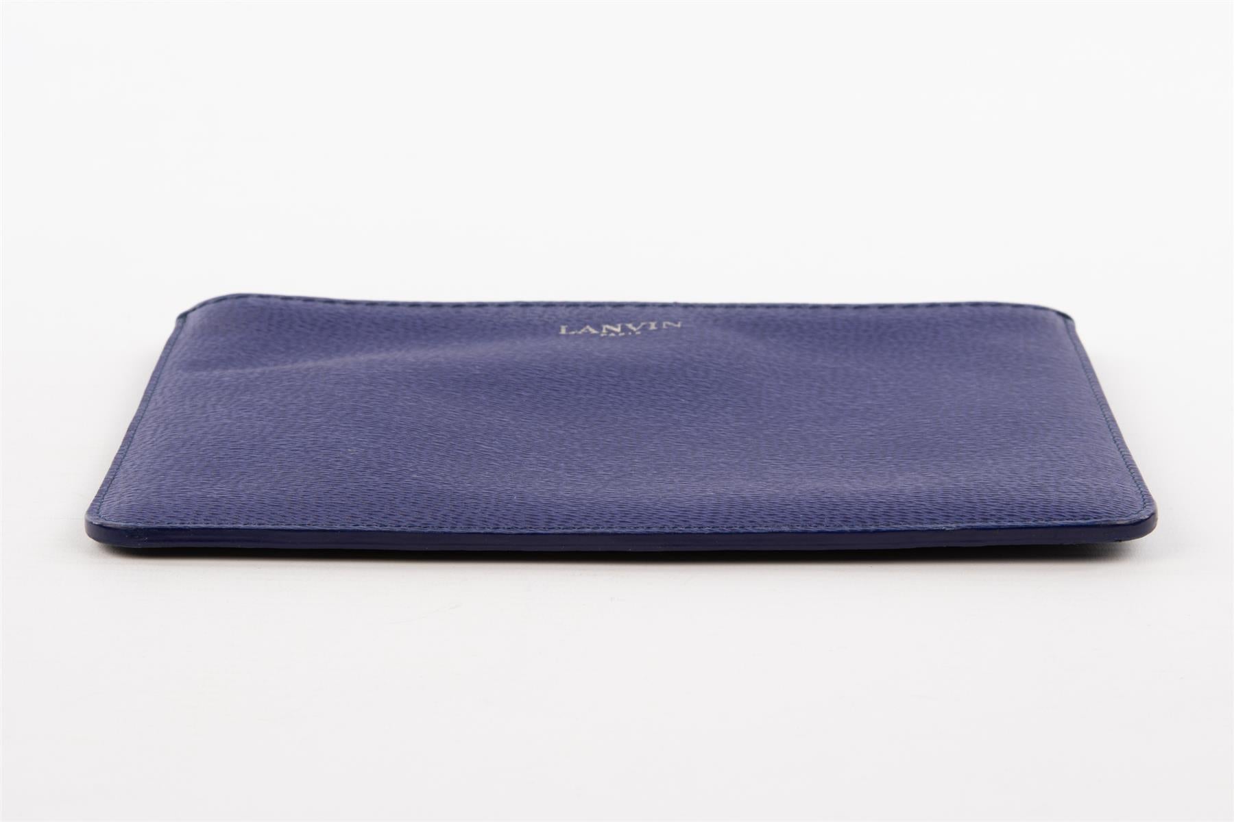LANVIN BLUE LEATHER CLUTCH