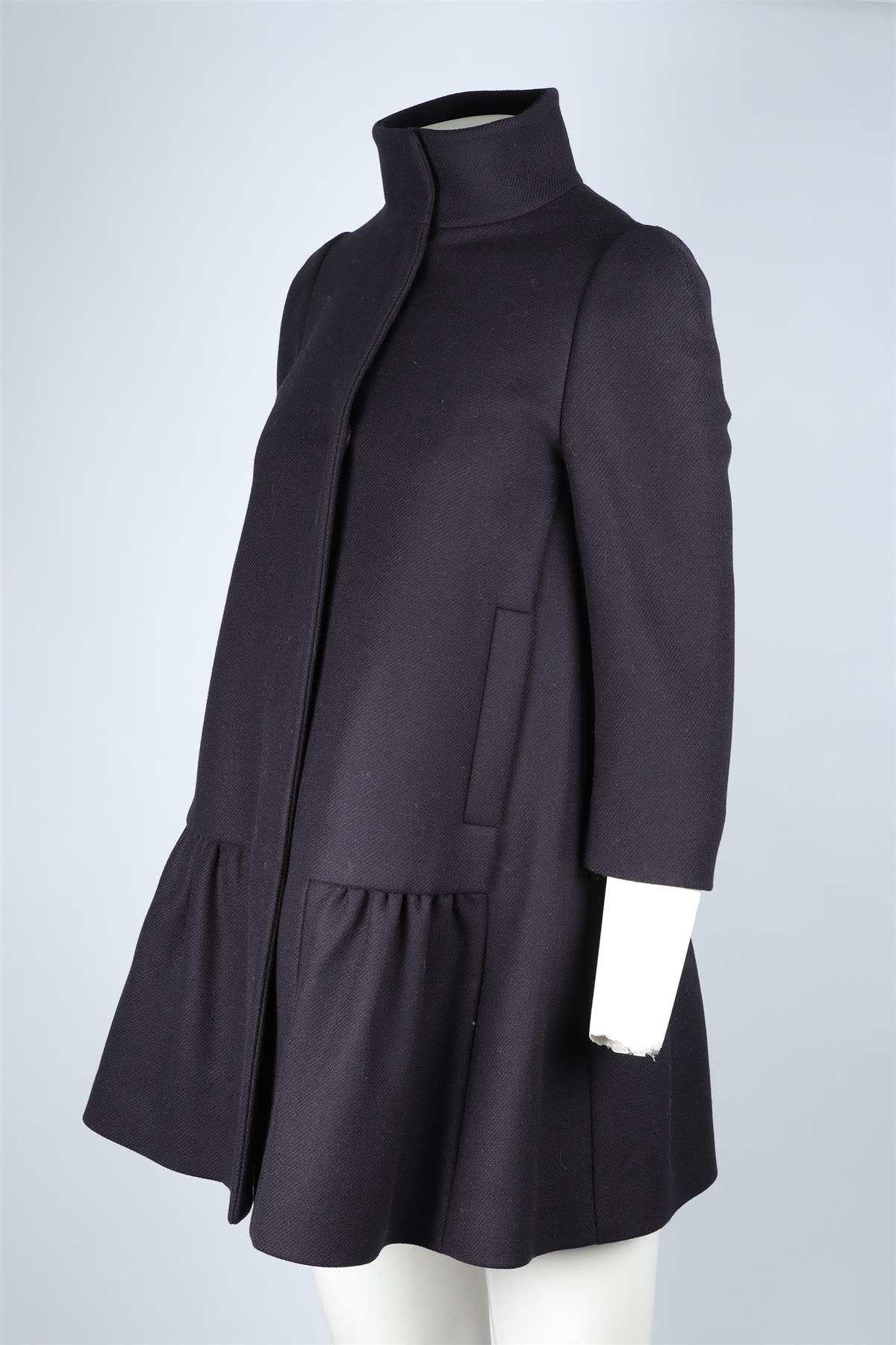 MIU MIU NAVY WOOL COAT IT 36 UK 4