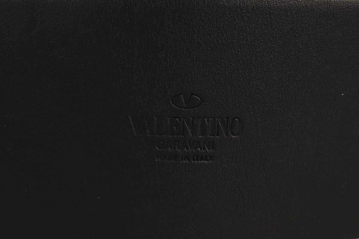 VALENTINO GARAVANI BLACK VLOGO LEATHER WAIST BELT 75CM