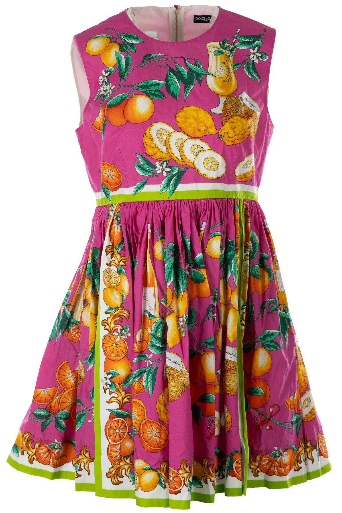 DOLCE & GABBANA PINK COTTON DRESS IT 44