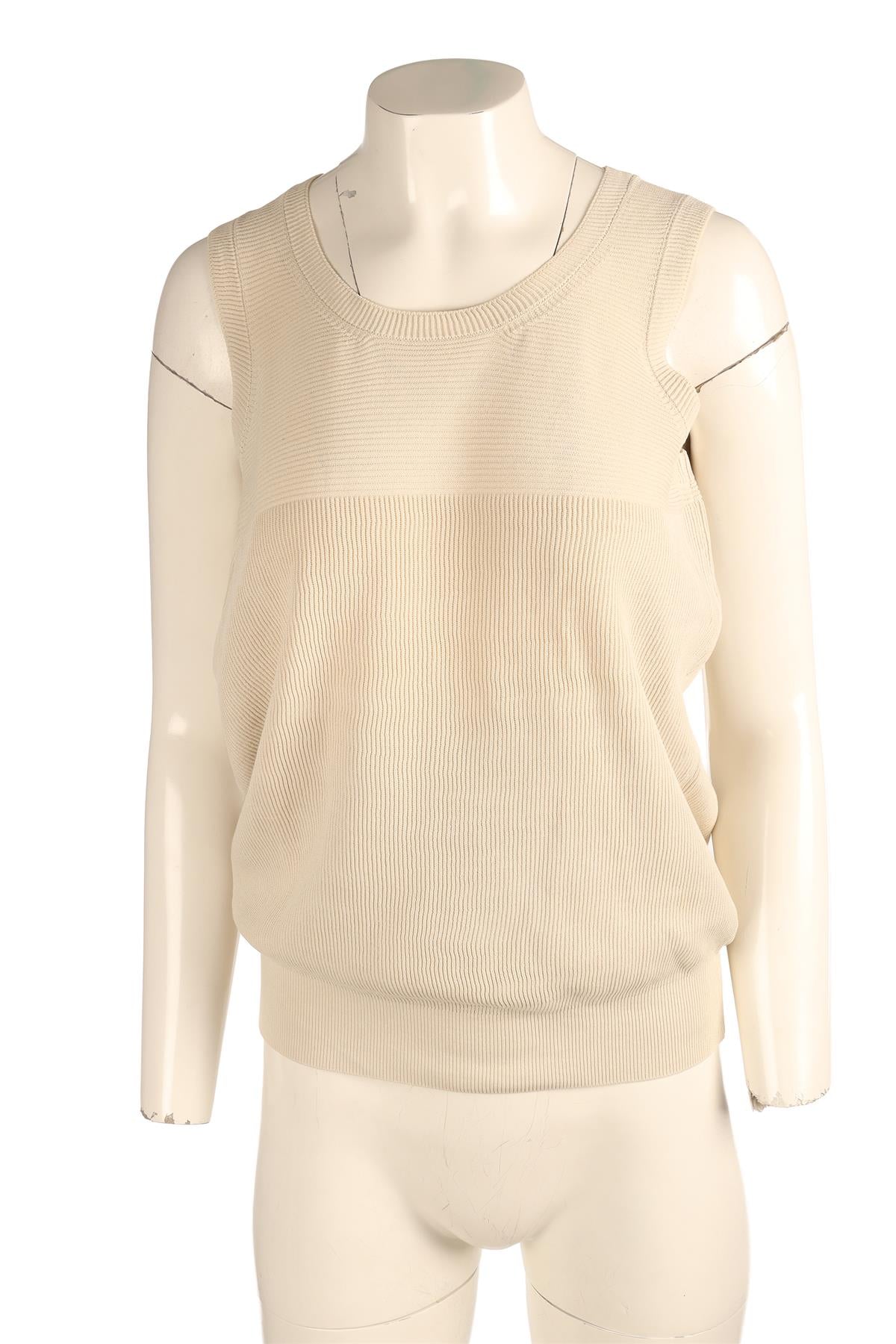 BOTTEGA VENETA BEIGE COTTON TOP IT 46 UK 14