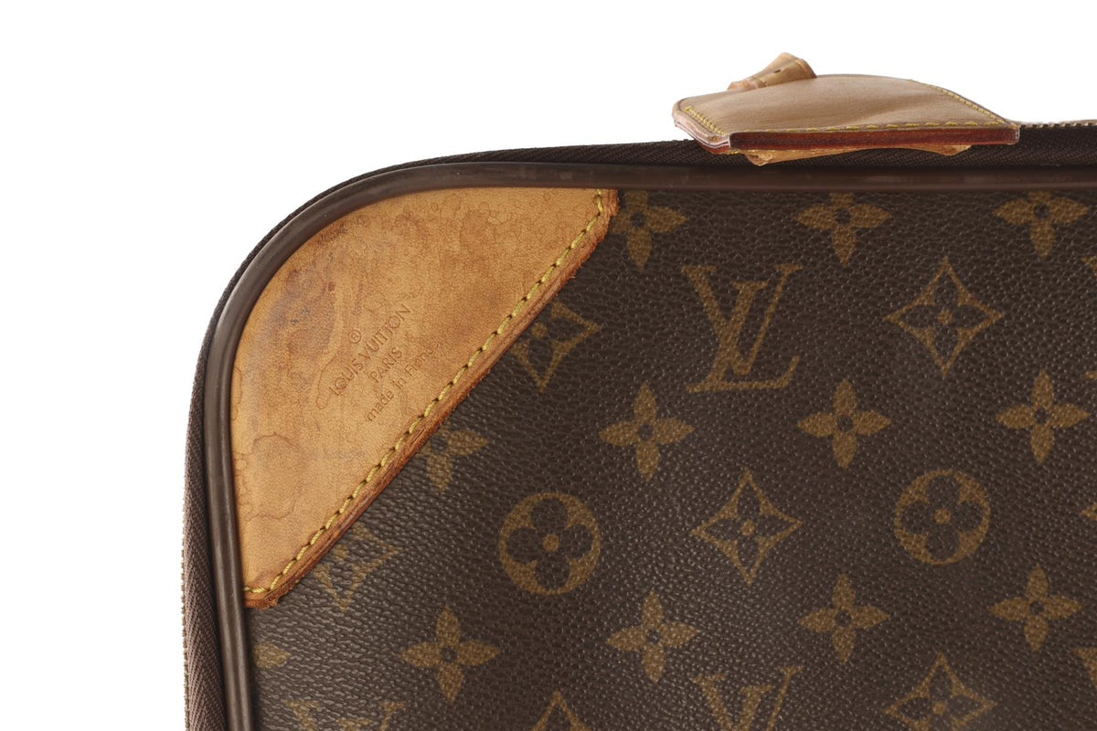 LOUIS VUITTON BROWN 2001 PEGASE 60 MONOGRAM COATED CANVAS SUITCASE