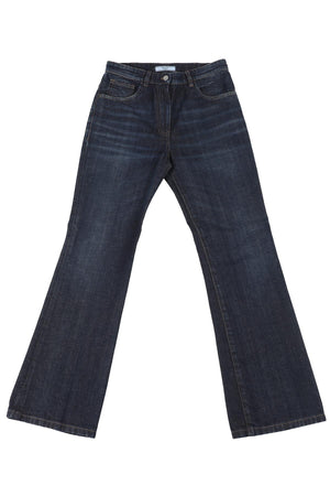 PRADA BLUE HIGH RISE FLARED JEANS IT 40