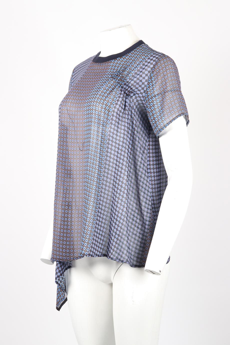 OPENING CEREMONY PRINTED SILK BLEND TOP US 4 UK 8