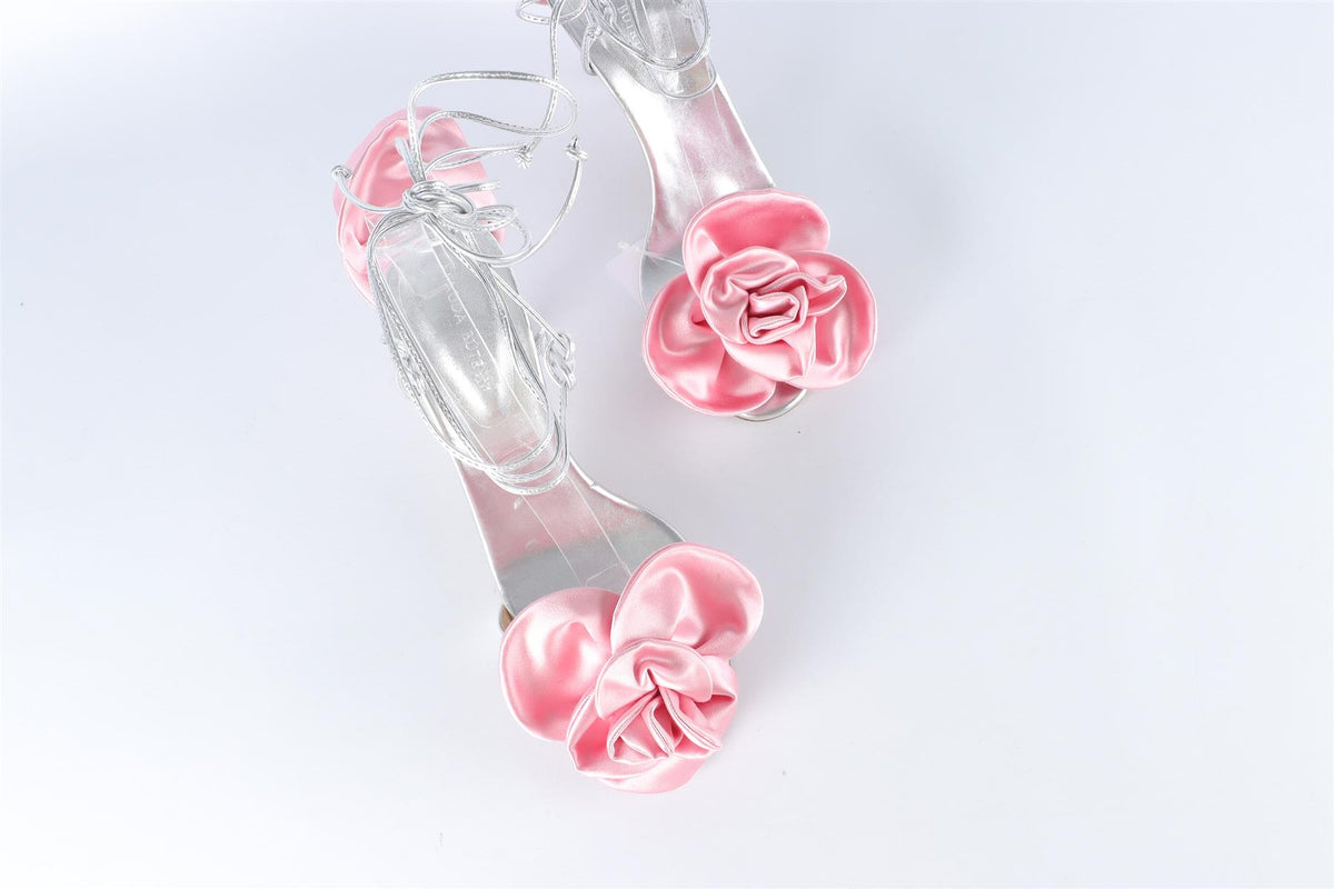 MAGDA BUTRYM SILVER LEATHER SANDALS EU 37.5 UK 4.5 US 7.5