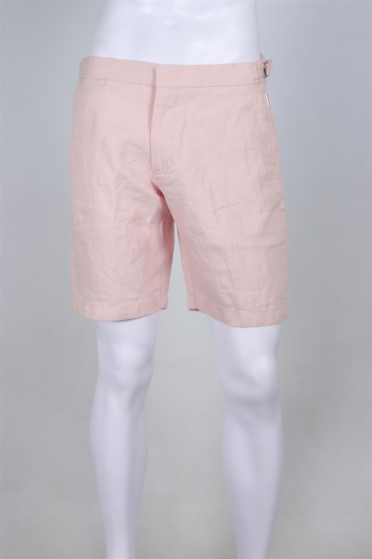 ORLEBAR BROWN PINK MEN'S LINEN SHORTS UK/US WAIST 32
