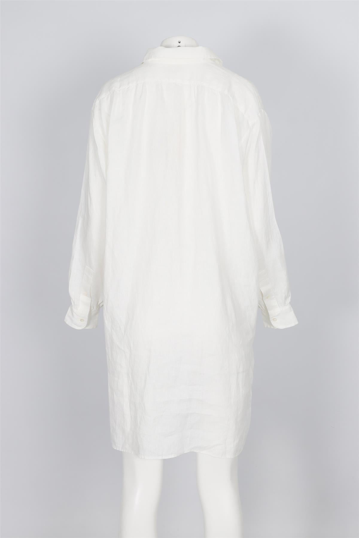 DOEN WHITE LINEN DRESS LARGE