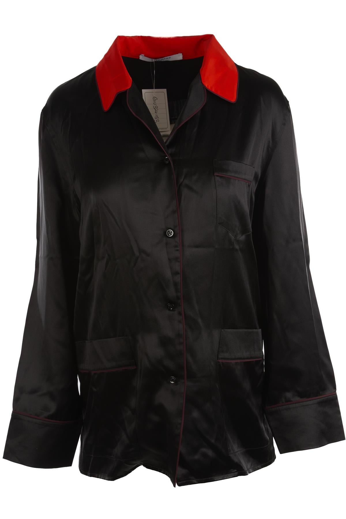 GIVENCHY BLACK SILK SHIRT FR 40 UK 12
