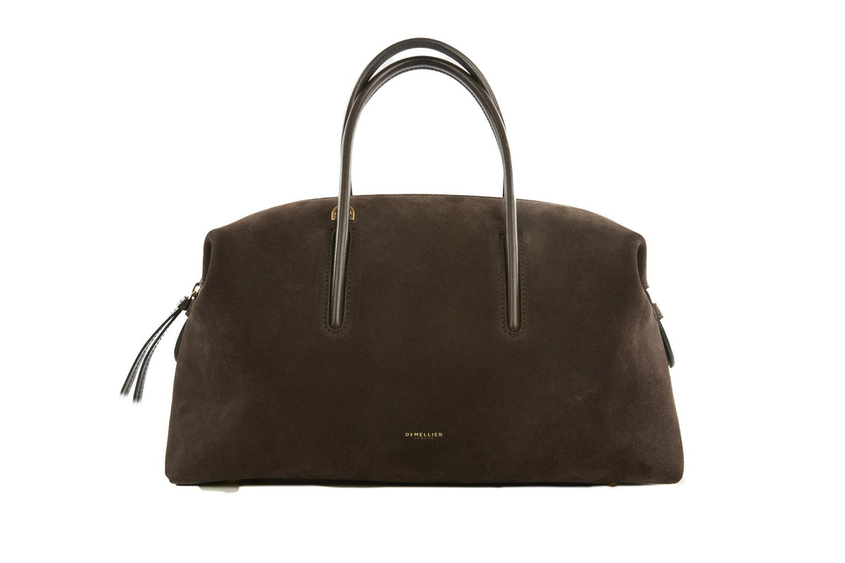 DEMELLIER BROWN THE STOCKHOLM MEDIUM SUEDE TOTE BAG