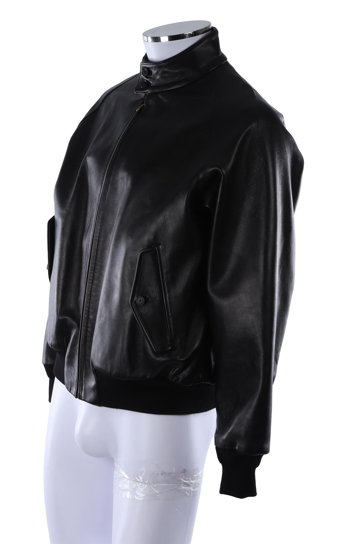 BLACK MEN'S LEATHER JACKET