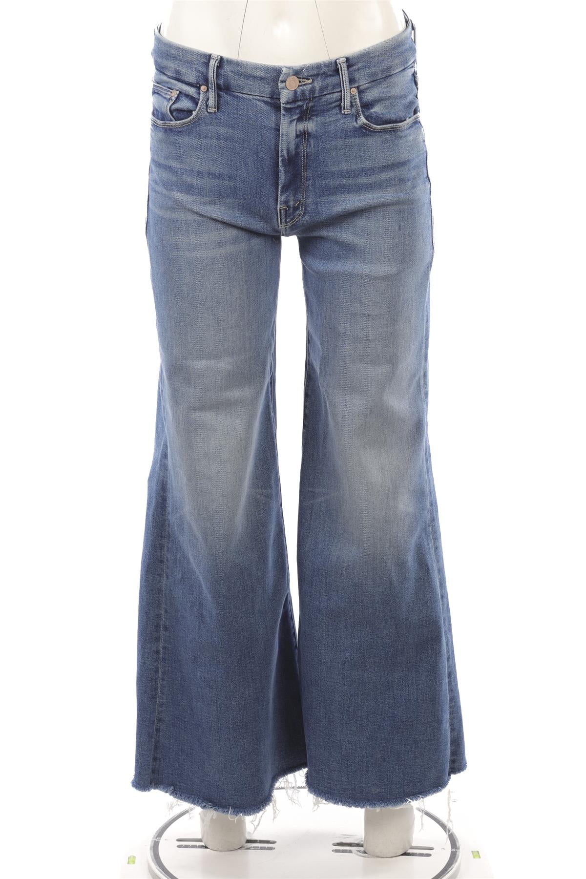 MOTHER BLUE HIGH RISE WIDE LEG JEANS W28