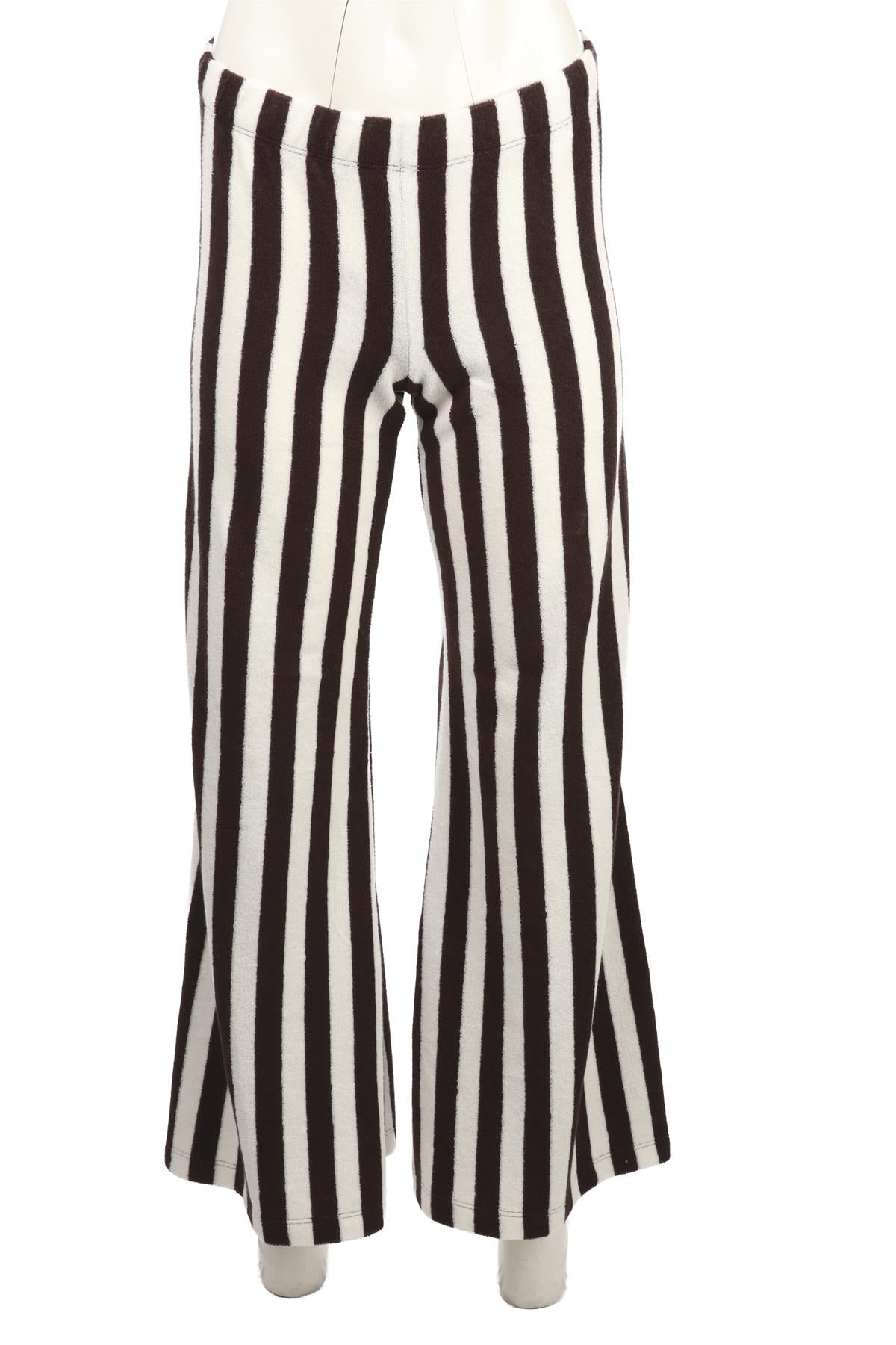 BROWN COTTON WIDE LEG PANTS