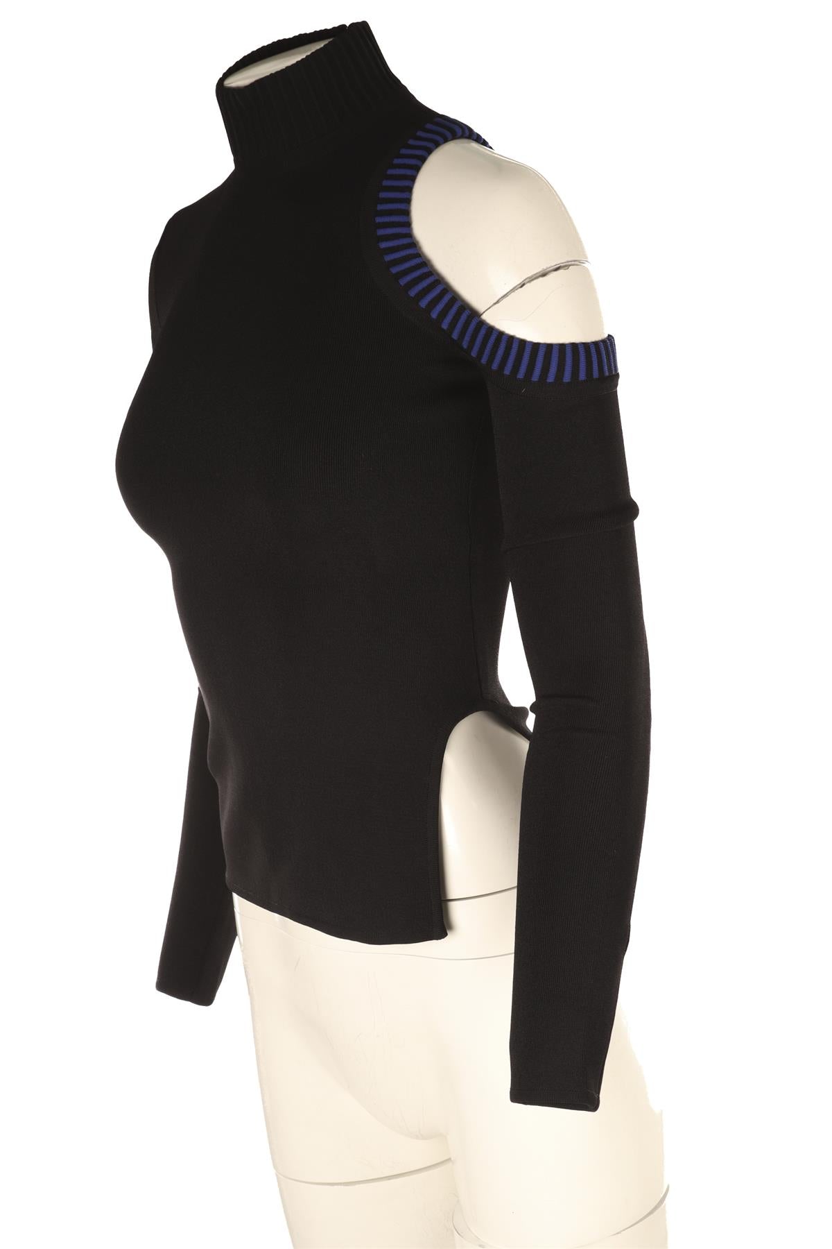 DAVID KOMA BLACK KNIT TOP UK 8