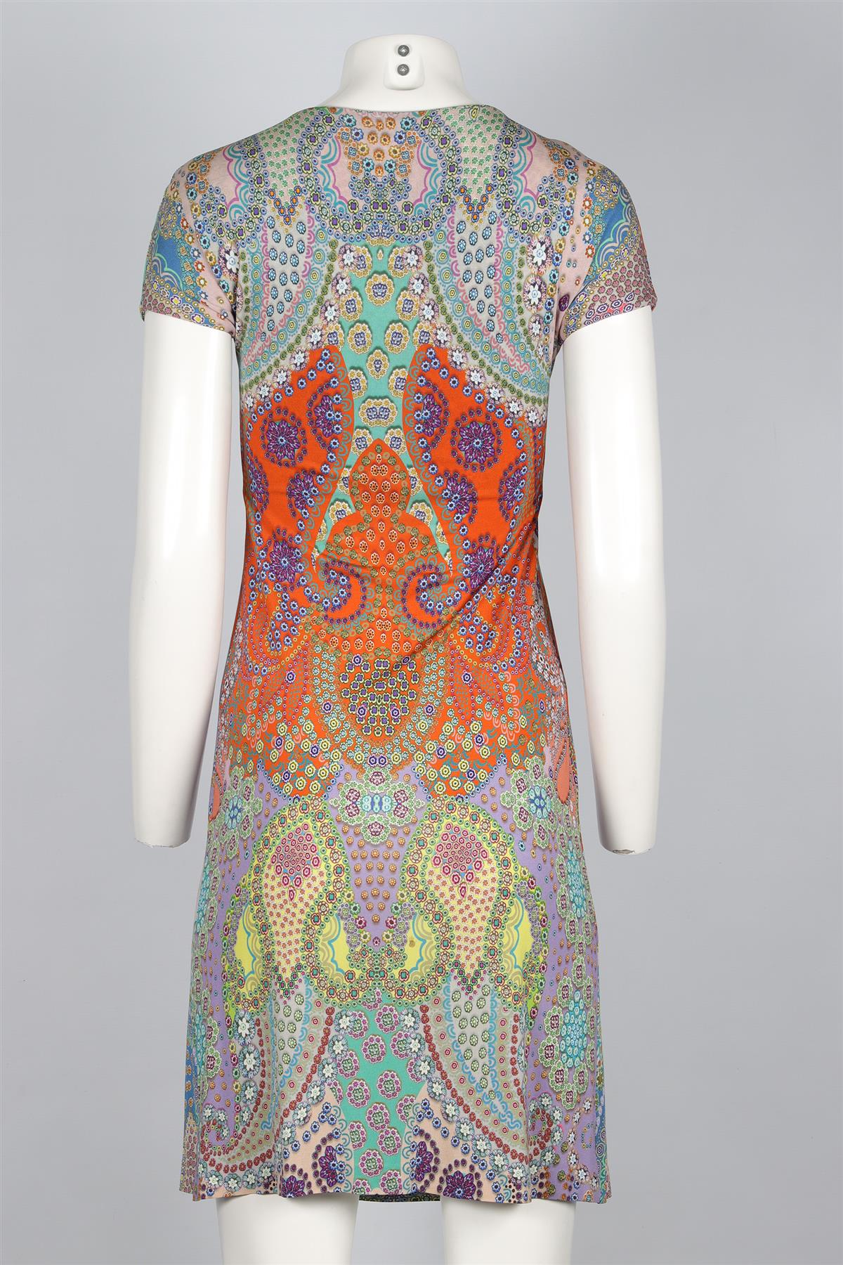ETRO MULTI SILK MINI DRESS IT 38 UK 6