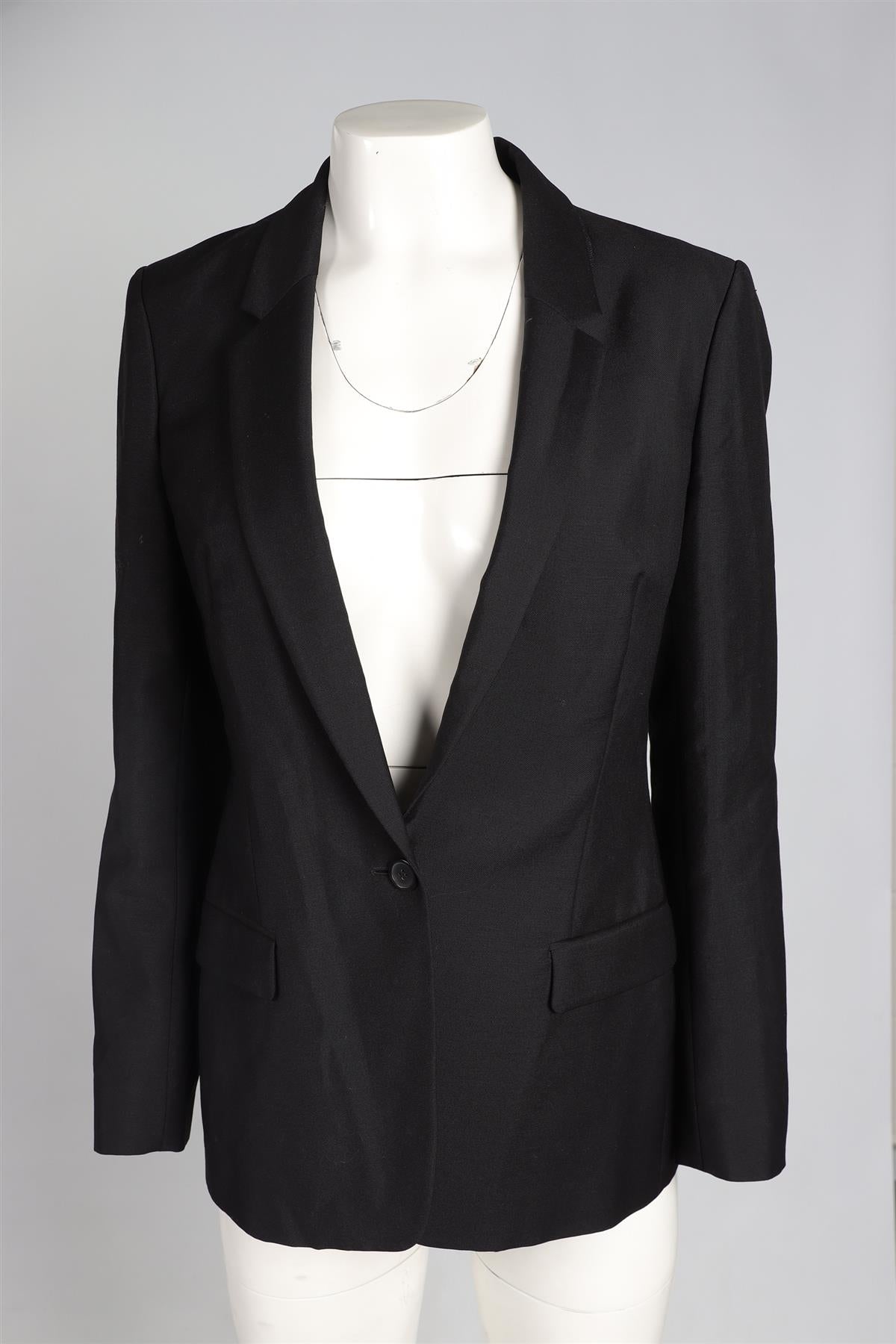ACNE STUDIOS BLACK WOOL BLAZER EU 38 UK 10