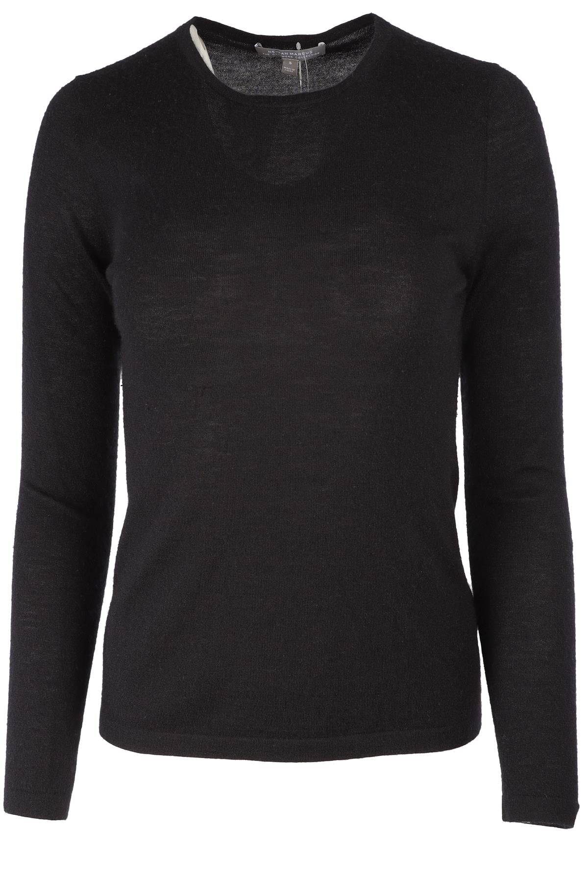 NEIMAN MARCUS BLACK CASHMERE SWEATER SMALL