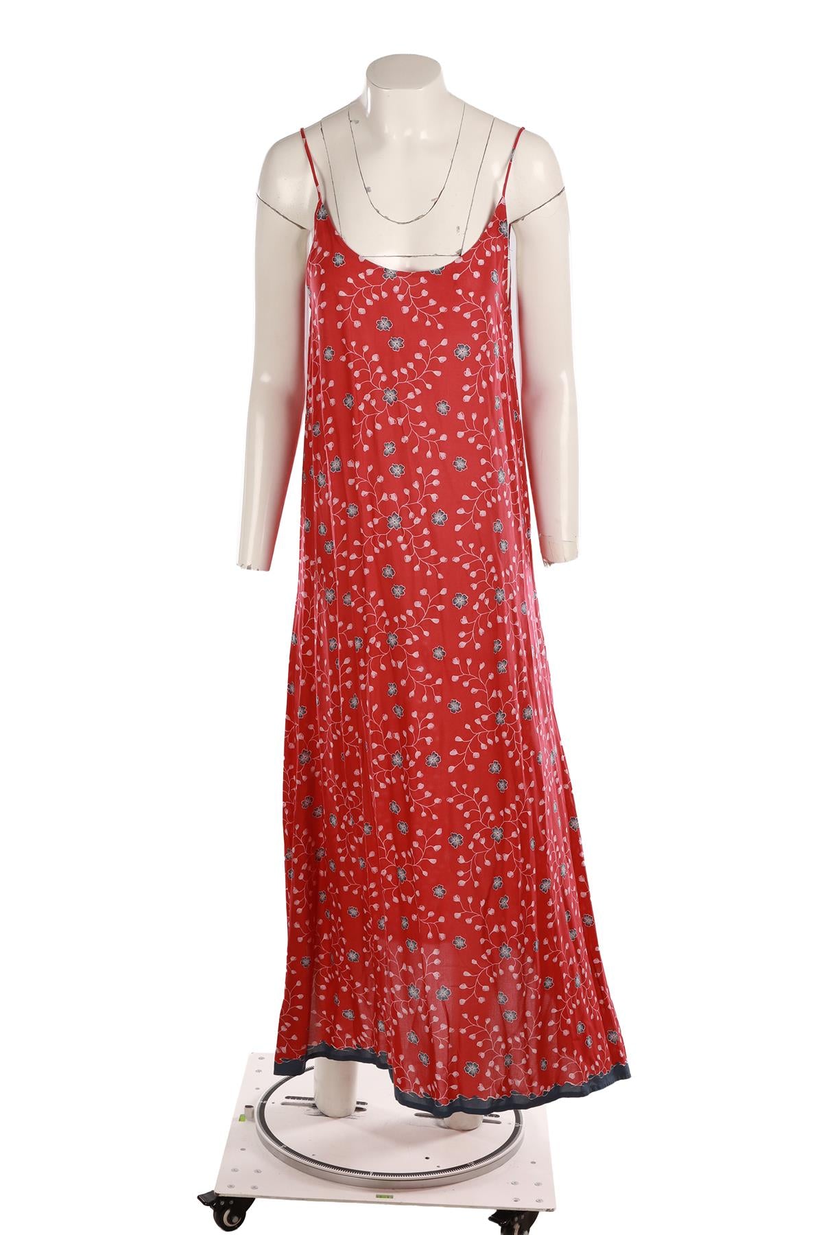 NATALIE MARTIN RED SILK MIDI DRESS XSMALL