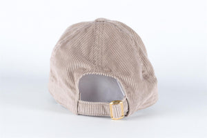 CELINE GREY TRIOMPHE CORDUROY BASEBALL CAP ONE SIZE