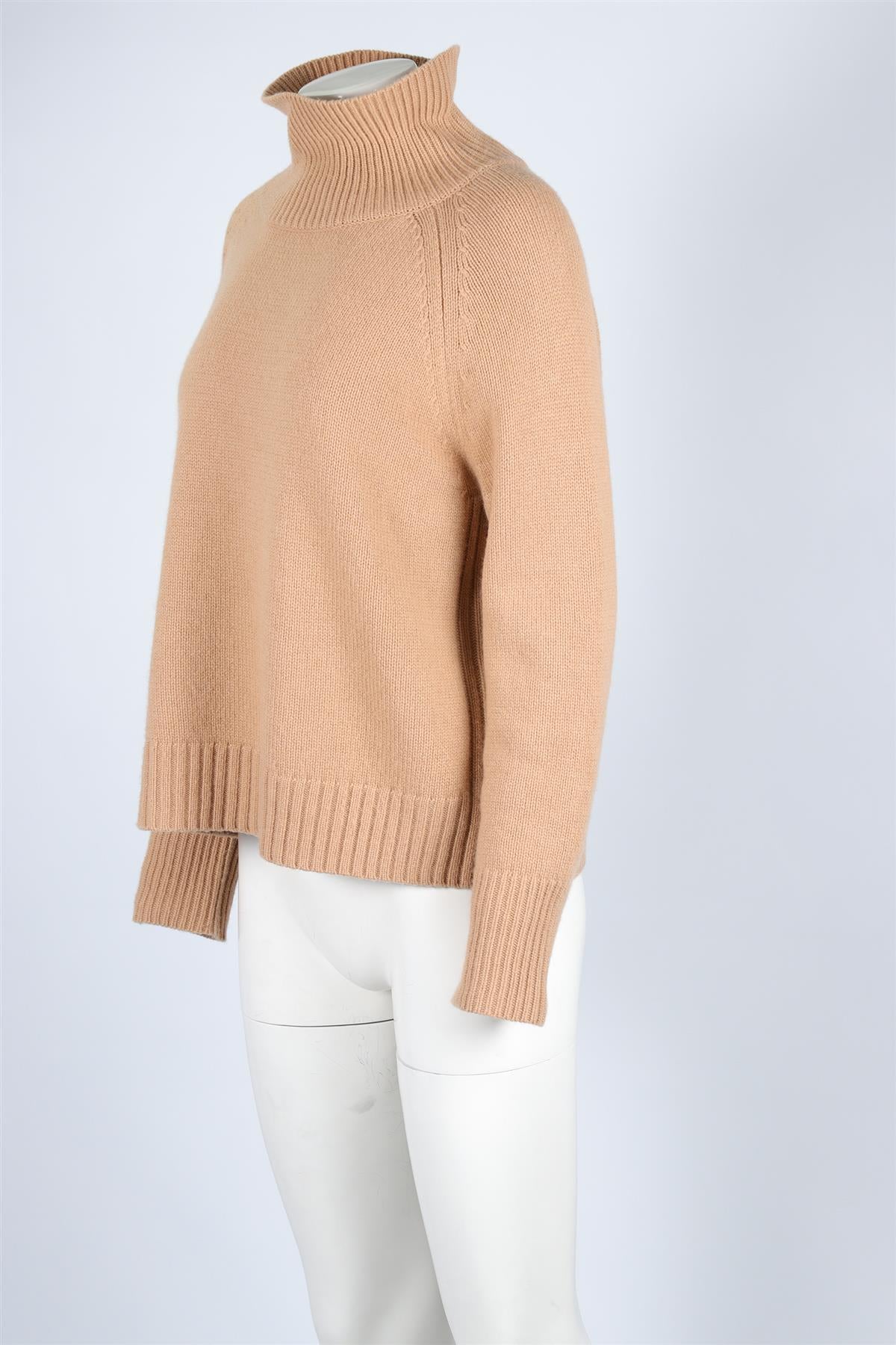 NILI LOTAN TAN CASHMERE SWEATER SMALL