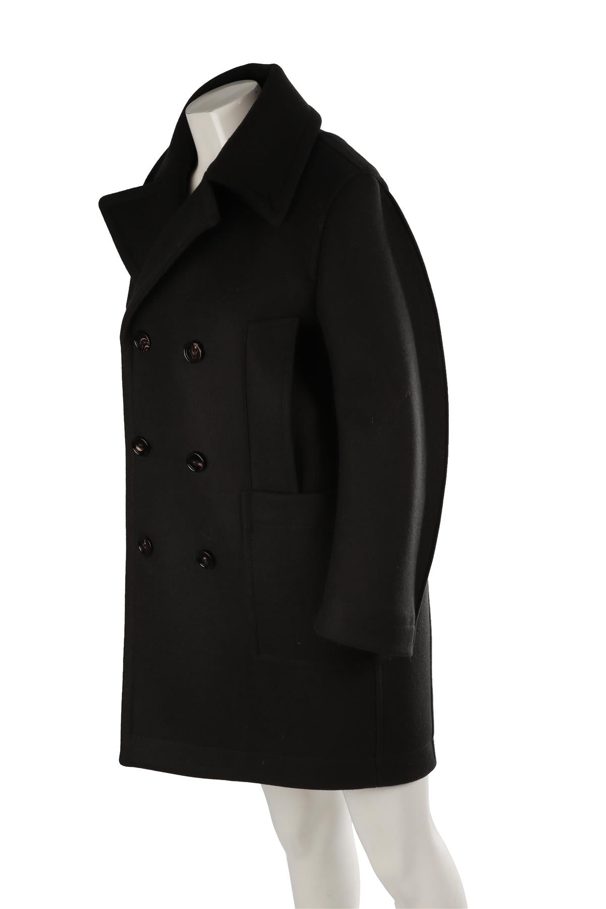 BOTTEGA VENETA GREEN WOOL COAT IT 34 UK 2