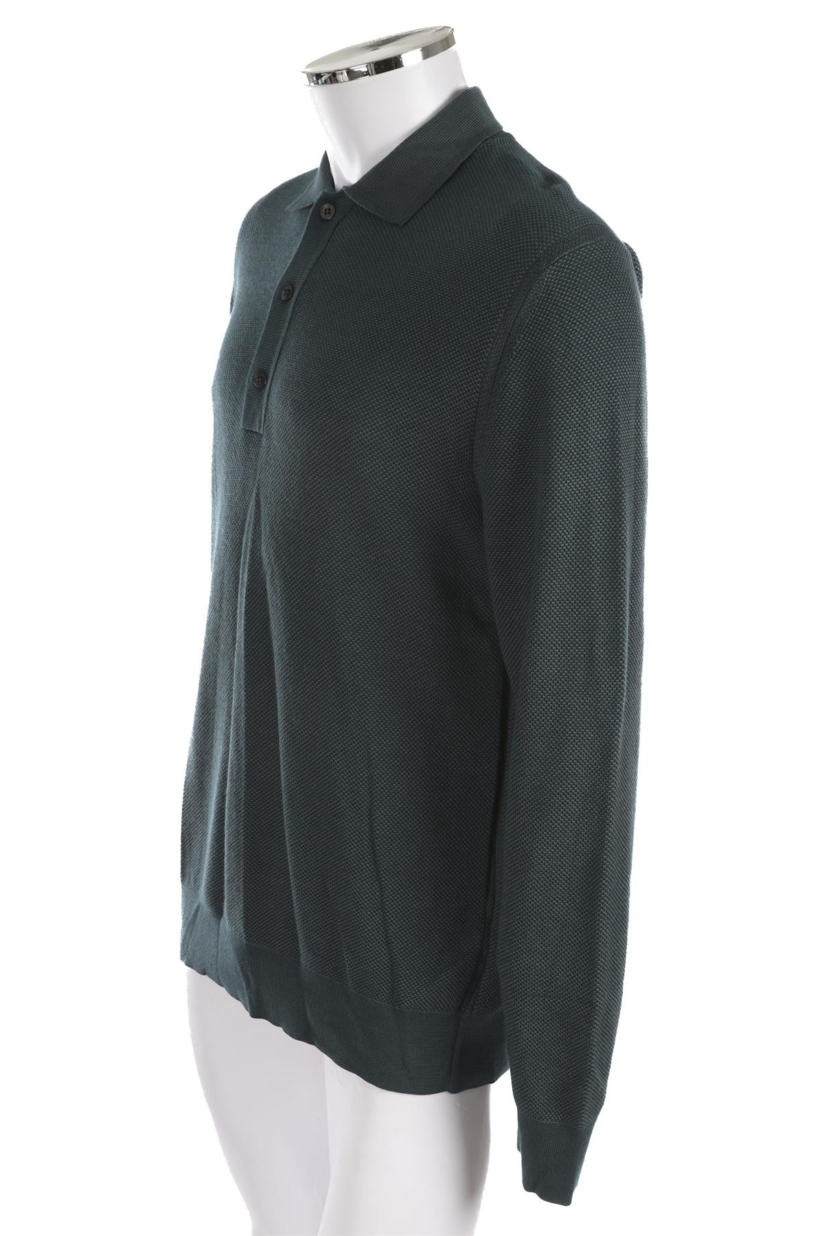 LORO PIANA BLUE MEN'S CASHMERE SWEATER IT 54
