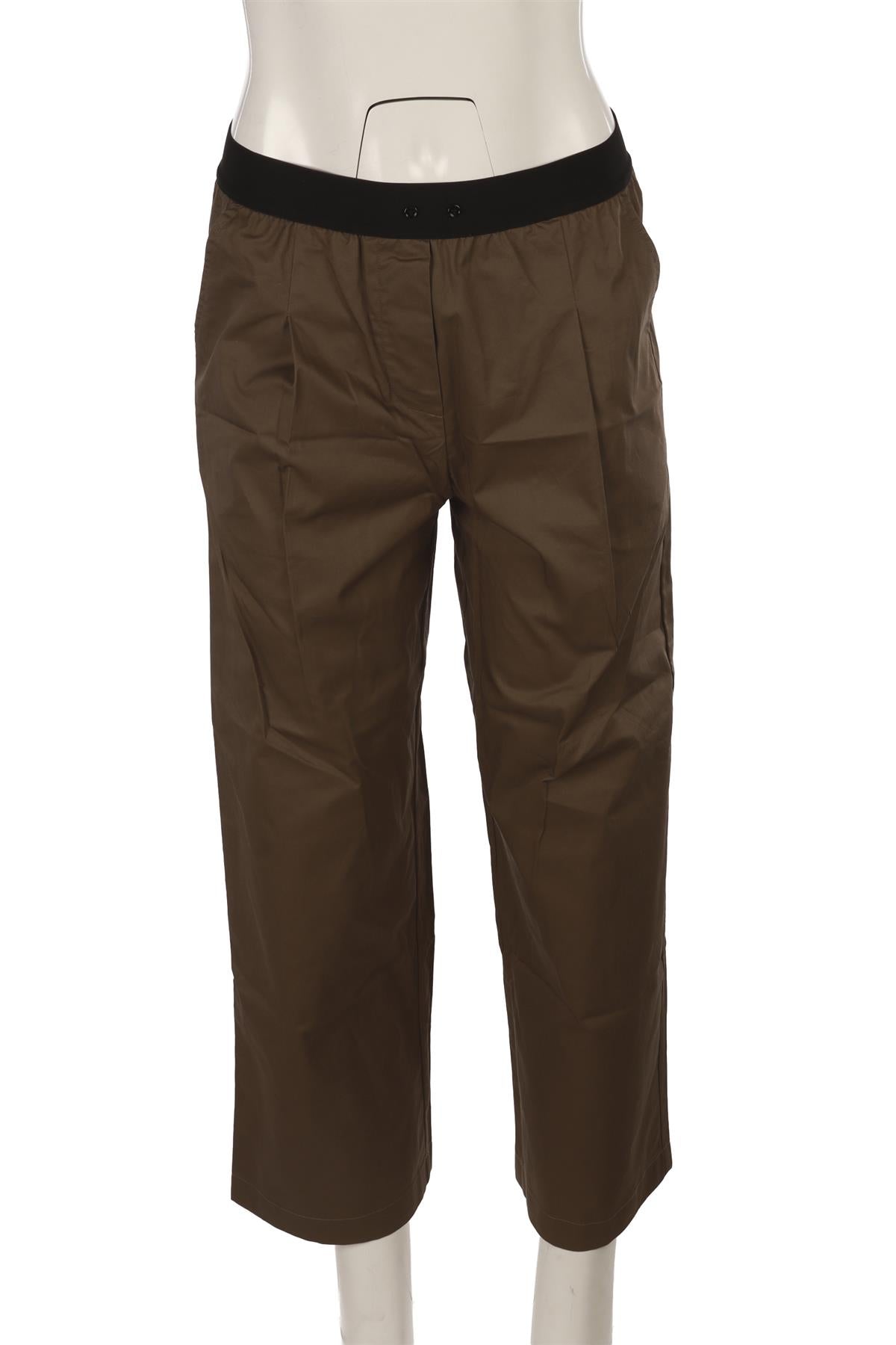 DEIJI STUDIOS GREEN COTTON STRAIGHT LEG PANTS XSMALL
