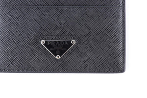 PRADA BLACK LEATHER CARD HOLDER