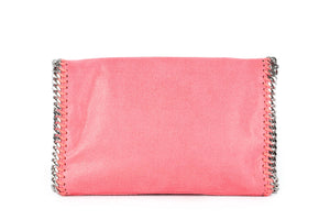 STELLA MCCARTNEY PINK FALABELLA MINI FAUX LEATHER SHOULDER BAG
