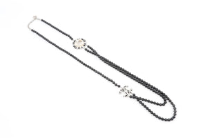 CHANEL BLACK 2016 CC PEARL NECKLACE