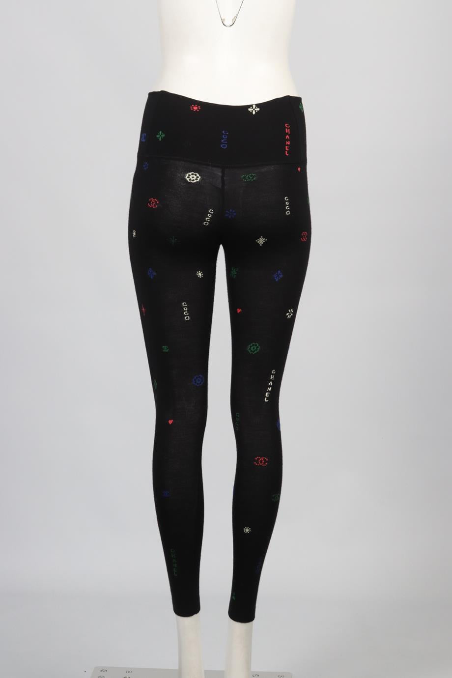 CHANEL 2021 WOOL AND SILK BLEND LEGGINGS FR 36 UK 8