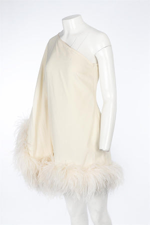 TALLER MARMO CREAM SILK MINI DRESS IT 40 UK 8