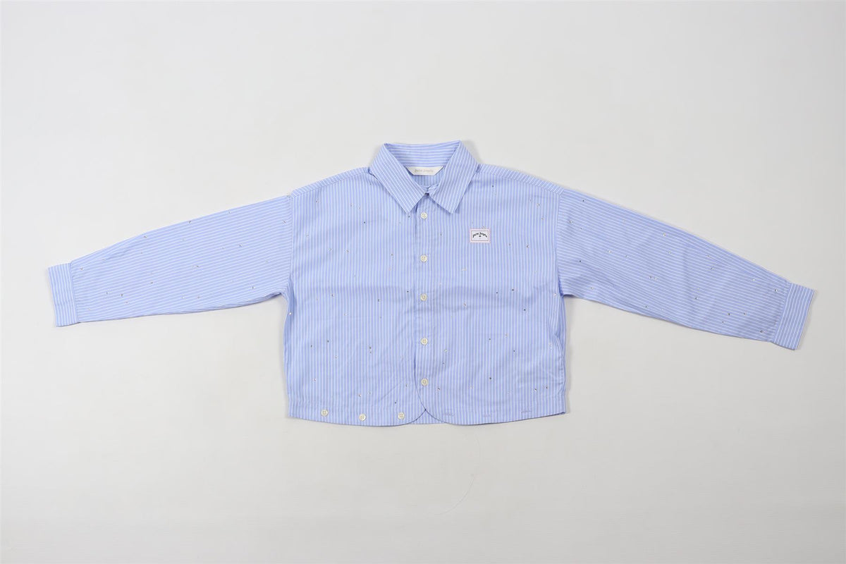 PALM ANGELS BLUE KIDS GIRLS SHIRT 12 YEARS