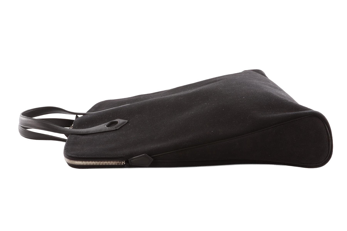 HERMÈS BLACK 2005 HEEBOO 50 CM CANVAS TOTE BAG