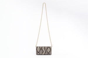 PRADA GREY PYTHON SHOULDER BAG