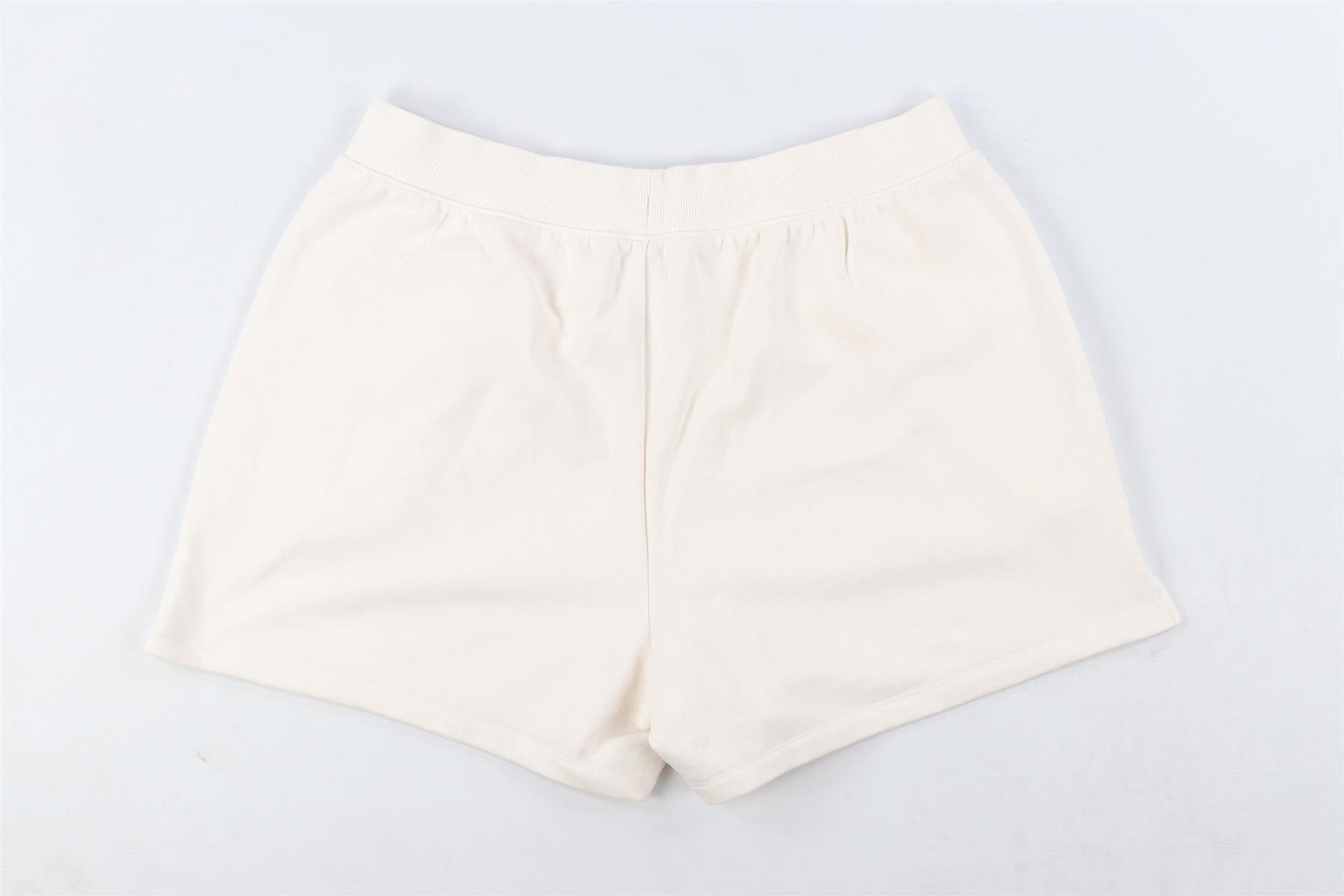 ALO YOGA CREAM COTTON SHORTS LARGE