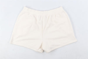 ALO YOGA CREAM COTTON SHORTS LARGE
