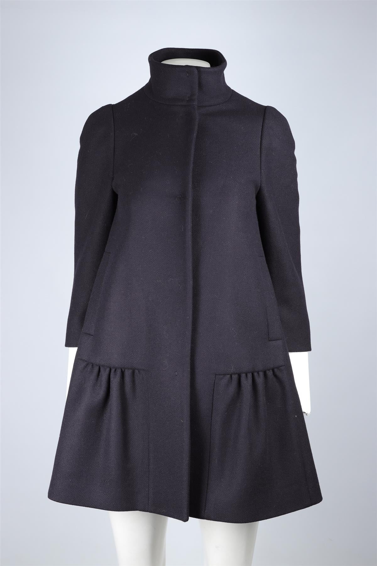 MIU MIU NAVY WOOL COAT IT 36 UK 4