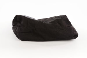 BALENCIAGA BLACK CRUSH SMALL LEATHER TOTE BAG