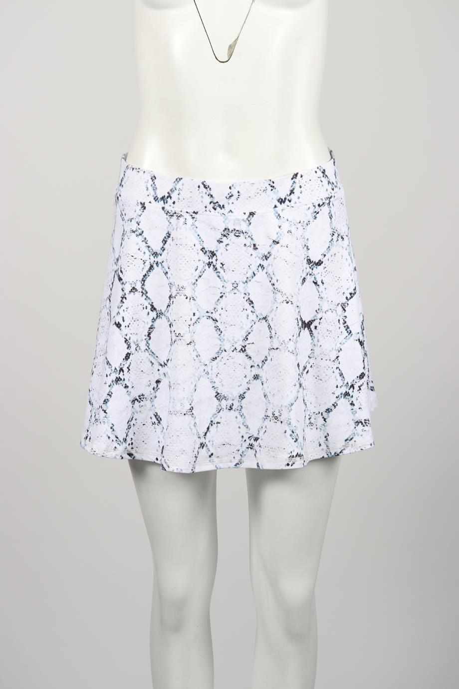 VARLEY PRINTED STRETCH JERSEY MINI SKIRT MEDIUM