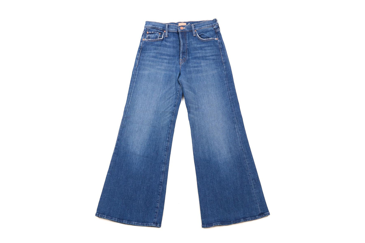 MOTHER BLUE HIGH RISE WIDE LEG JEANS W29