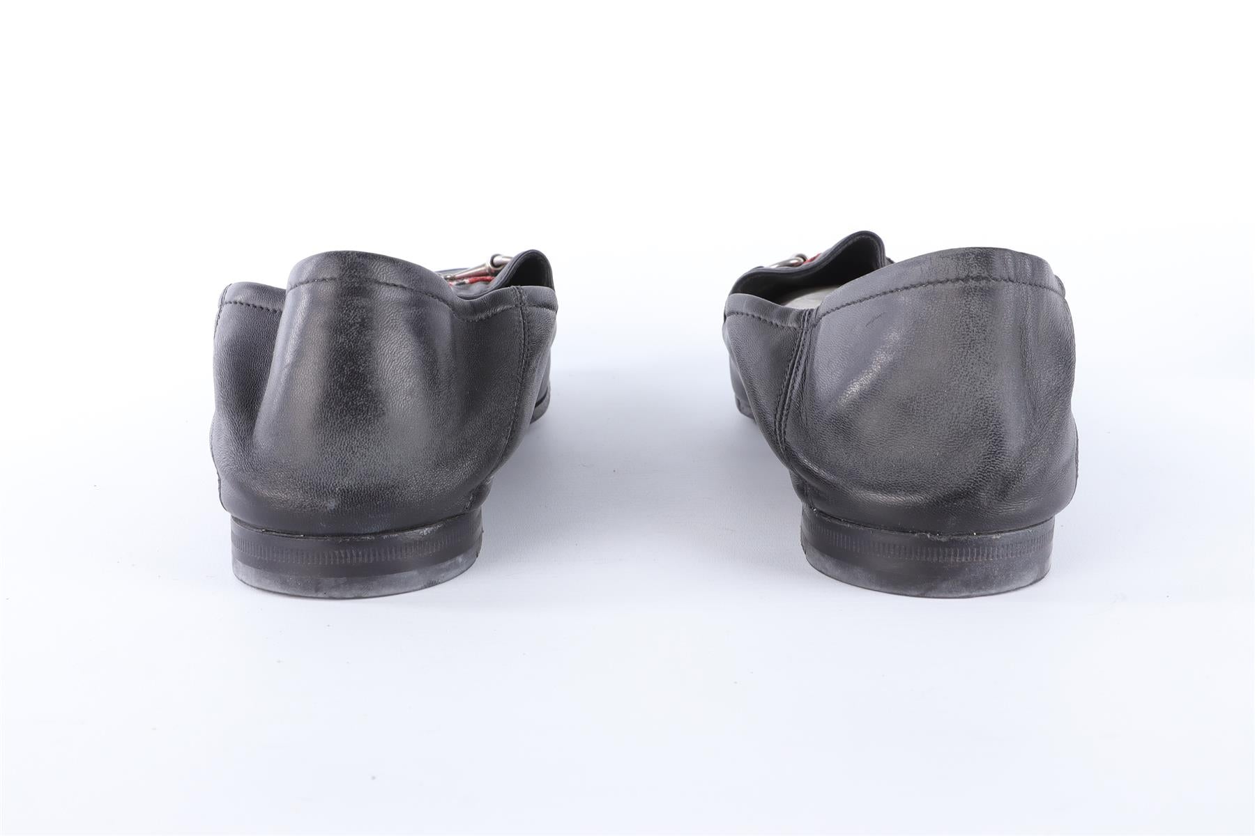 GUCCI BLACK MEN'S KINGSNAKE LEATHER LOAFERS EU 43 UK 9 US 10