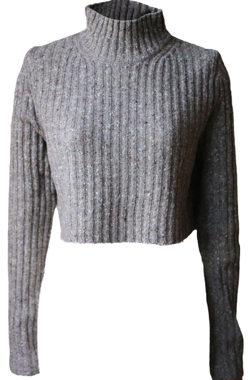 SOYER ANDIE RIBBED CROP SWEATER SMALL