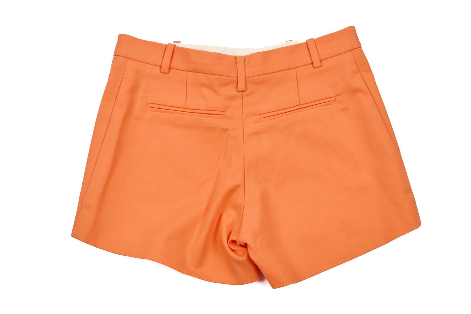 VERSACE ORANGE COTTON SHORTS IT 38 UK 6